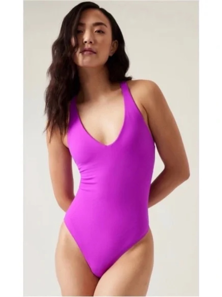 Athleta Fuchsia Transcend Bodysuit